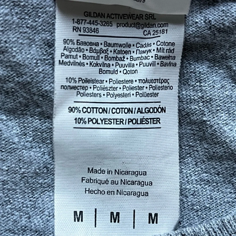 Gildan Heather Gray Graphic Long Sleeve T-Shirt - Picture 8 of 11